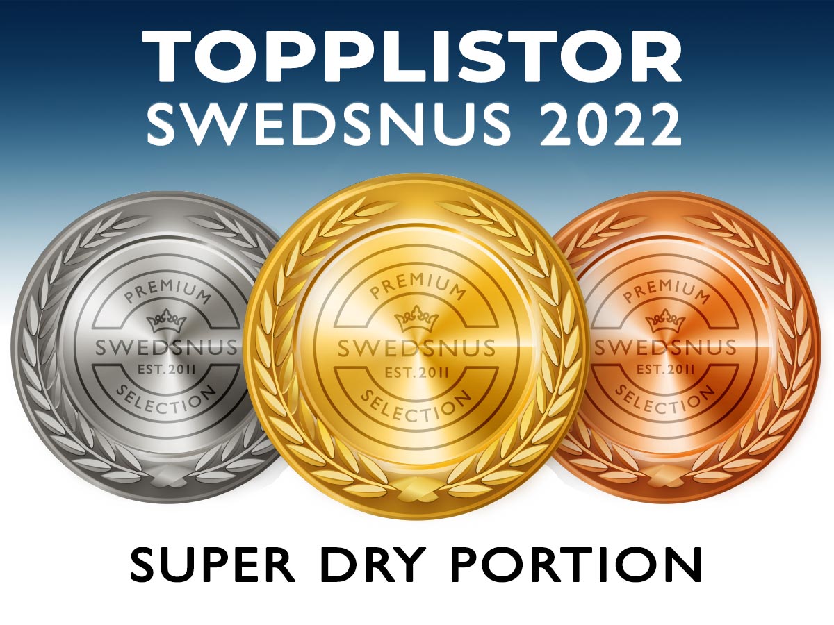 Swedsnus Super Dry Portionssnus Topplista 2022 - Billigt snus på nätet