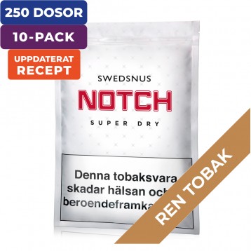 10-Pack Notch 500 Snussats