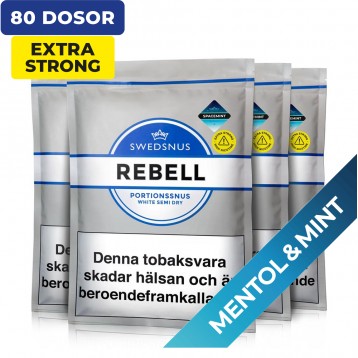 4-Pack Rebell Extra Strong Spacemint 400 White Portion