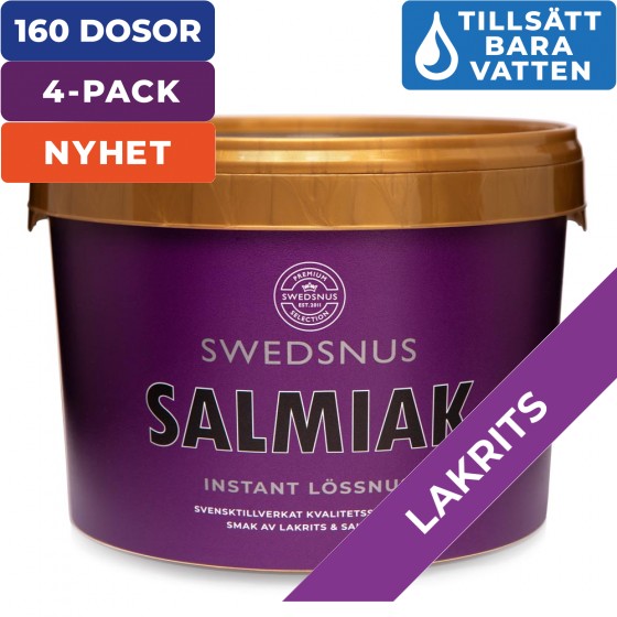 4-Pack Salmiak 40 Dosor Lössnus Instant