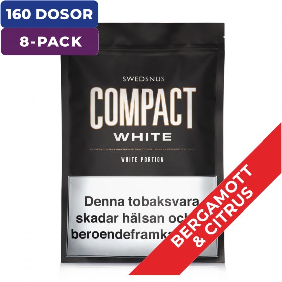 8-Pack White Compact 400 White Portion