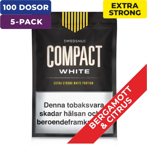 5-Pack White Extra Strong Compact 400 White Portion