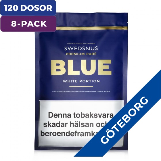 8-Pack Premium Paré Blue 300 White Portion