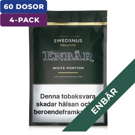 4-Pack Enbär Premium 300 White Portion