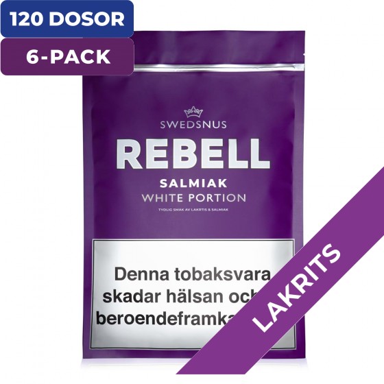 6-Pack Salmiak Rebell 400 White Portion